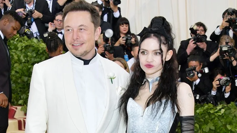 Elon Musk And Grimes Couple Photo Parodies — Elon Musk and Grimes posing together on the Met Gala 2018 red carpet