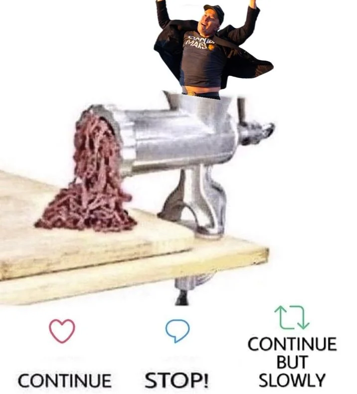 Elon Musk Memes — Elon jumping pose edited in coffin with dark humor text overlay.