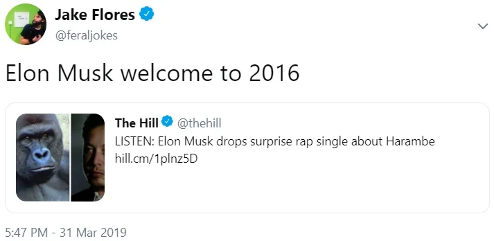 Elon Musks Rip Harambe