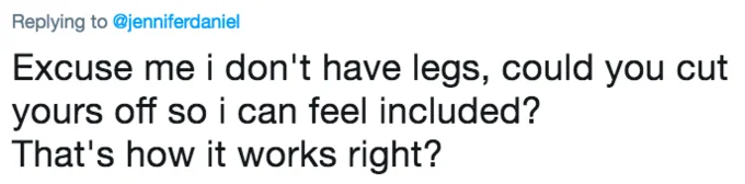 Absurdist tweet comparing emoji diversity to cutting off physical body parts.