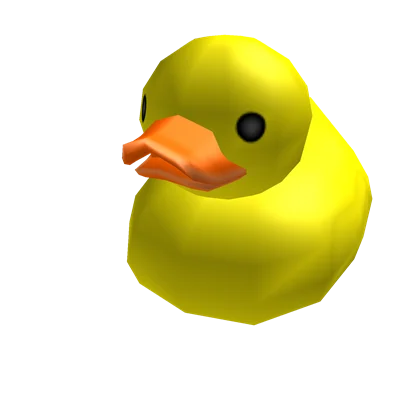 Epik Duck — Low-poly yellow Roblox rubber duck model in three-quarter view