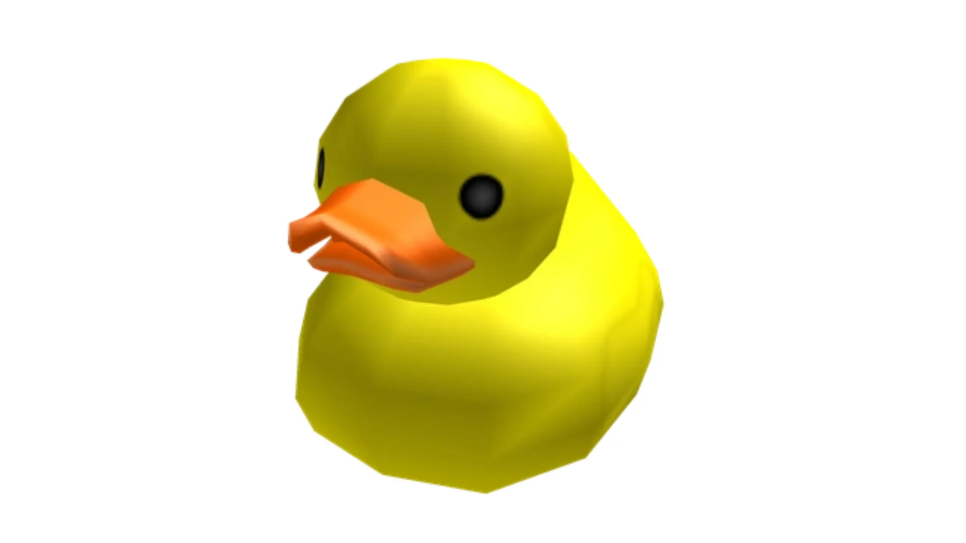 Epik Duck — Yellow low-poly Roblox rubber duck model on white background