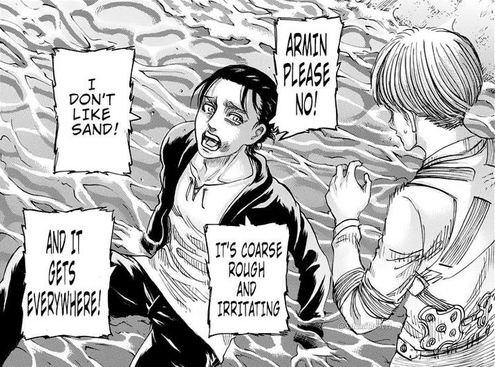 Eren Crying — Eren's manga confession panel edited with Anakin Skywalker's 'I don't like sand' speech.