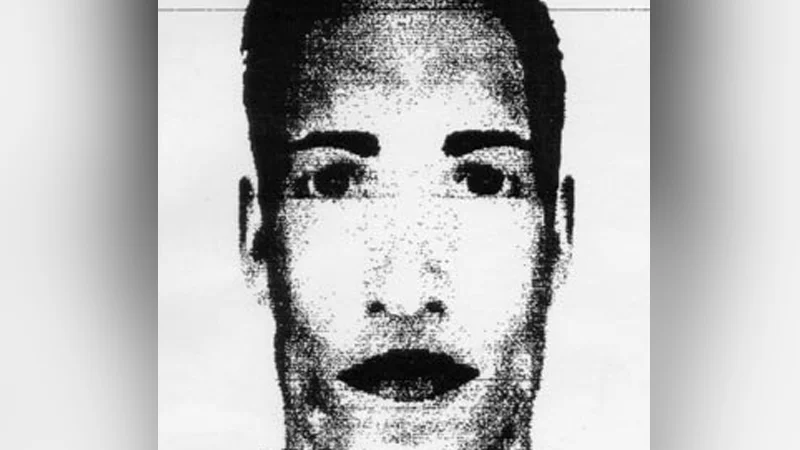 Black and white photocopied portrait of an expressionless face associated with the Erratas mystery