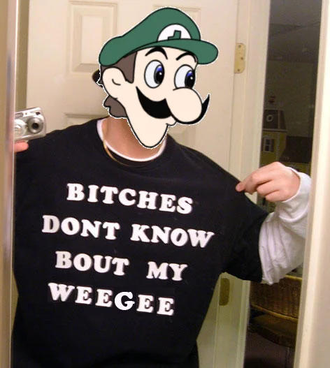 Exploitables — Weegee face edited over man's face in Bitches Don't Know meme template