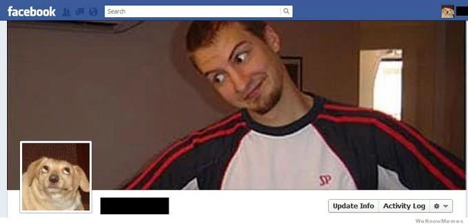 Facebook Timeline Covers — Facebook profile featuring person in red and black sports jacket as cover.