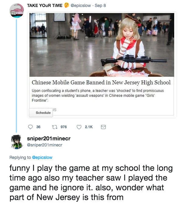 Fake News  3 — Twitter screenshot of fabricated CBS headline about banned mobile game.