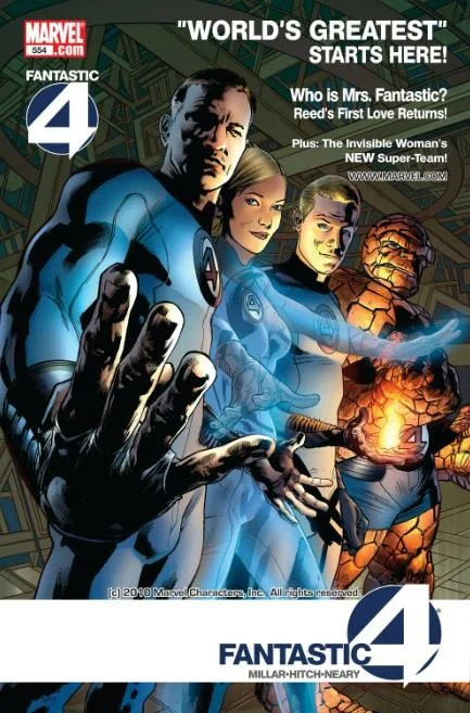 Fantastic Four Gang Sign Mister Fantastics Aint That Fantastic Fn — Fantastic Four comic cover issue 554 showing Mister Fantastic making his signature