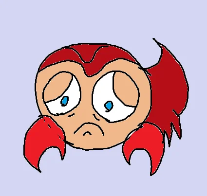 Sad Fefe scorpion with a melancholy expression