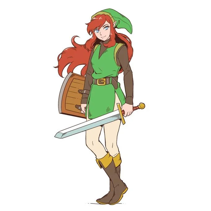 Female Link — Tweet demanding a game with the 1986 accidental woman Link character