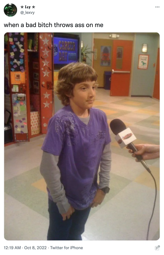 Fletcher Quimby Getting Interviewed — Tweet by lexvy using the Fletcher Quimby interview image as a reaction