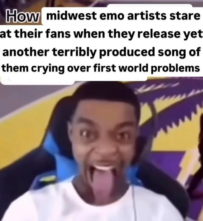 FlightReacts Tongue Out — FlightReacts tongue-out meme edited to look like Frieza from Dragon Ball, captioned about Goku