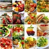 Food Porn — Nine-panel grid collage featuring variety of colorful appetizing food.