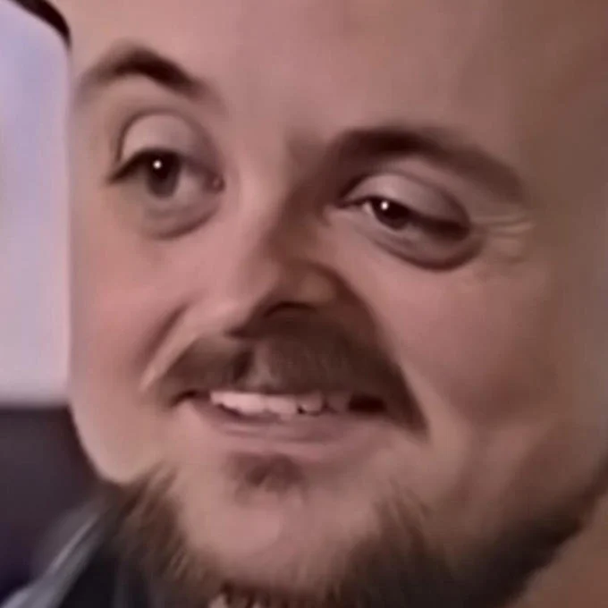 Forsen smirking in a television close-up, the clip that inspired forsenE