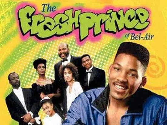 Fresh Prince Of Bel Air Remixes — Fresh Prince of Bel-Air cast promotional poster with Will Smith in front