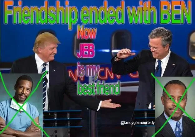 Friendship Ended With — Political variation of friendship ended meme featuring news personalities with decorative overlays.