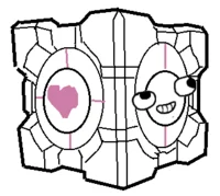 A Fsjal character variant styled as a horned demon with large pointed horns and the signature grinning expression.
