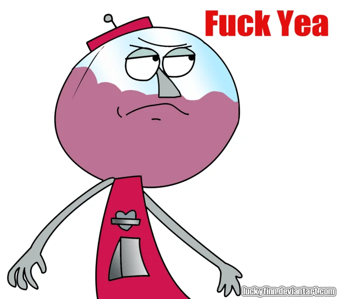 Colored fan-art version of the Fuck Yea rage face