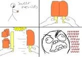 FUUUUU — A four-panel comic strip with simple line art ending with rageguy in extreme anger displaying the iconic FUUU-UUUU text.