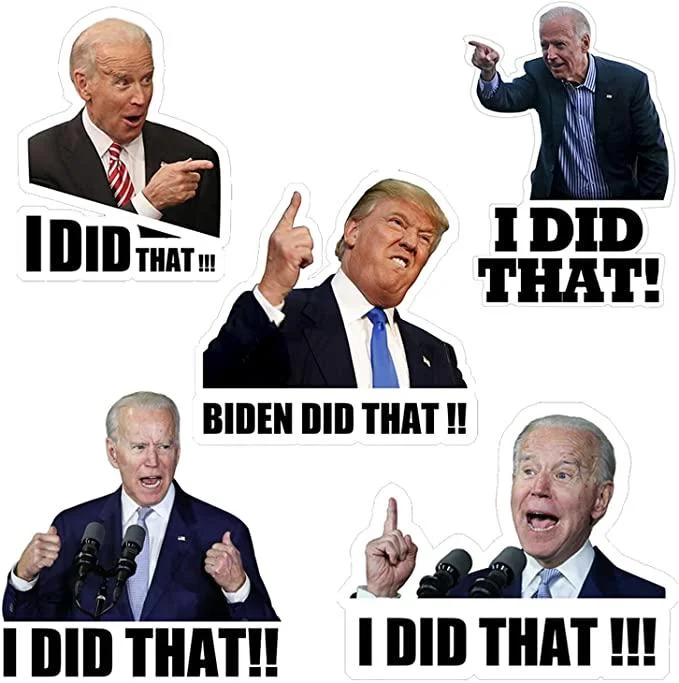 "I Did That" Gas Station Stickers — Tweet comparing frequency of I Did That stickers versus Build Back Better stickers
