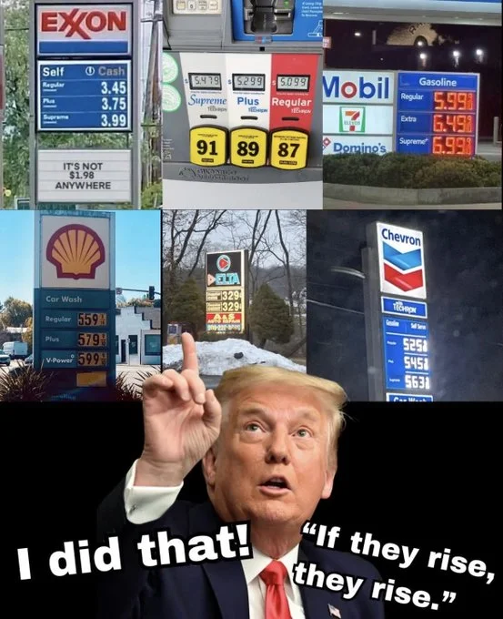 "I Did That" Gas Station Stickers — Set of five I Did That stickers featuring Biden and Trump pointing poses