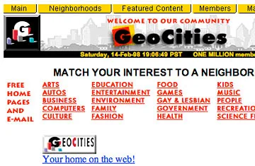GeoCities Aesthetic — GeoCities website logo representing early web aesthetic