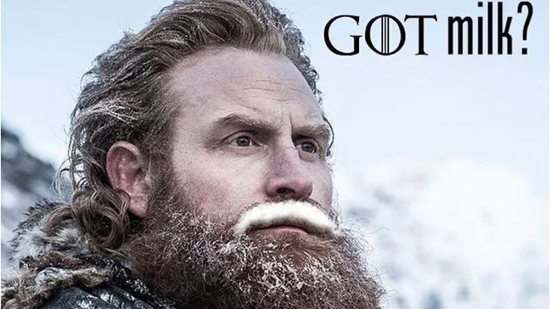 Giants Milk — Tormund Giantsbane with milk mustache and GOT milk text