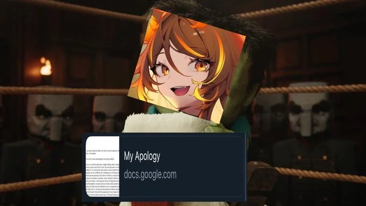 Google Dockey — Composite meme with anime character overlay on boxing scene and Google Docs interface reference.