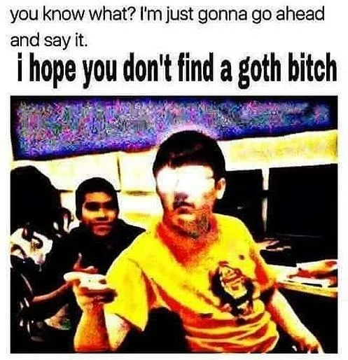 Expanding Brain meme escalating from wanting an emo GF to a goth GF to a low functioning autistic gamer GF.