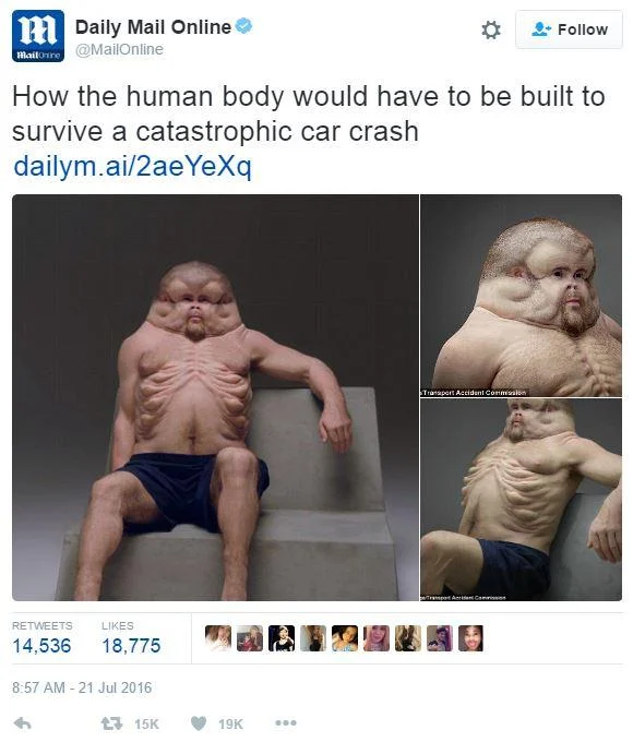 Interactive website screenshot of Graham sculpture with numbered anatomical hotspots