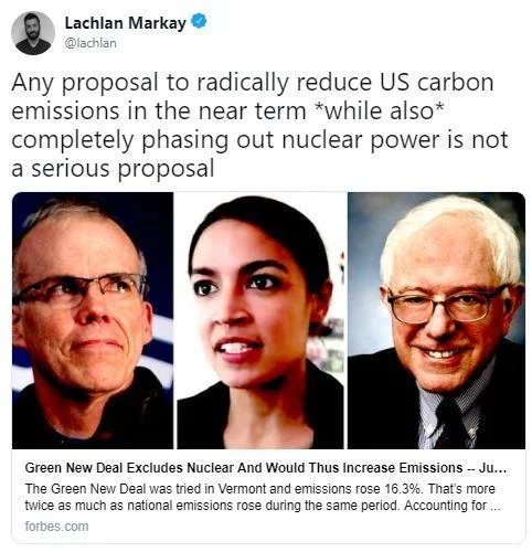 Screenshot of Megan McArdle tweet mocking Green New Deal cow provision