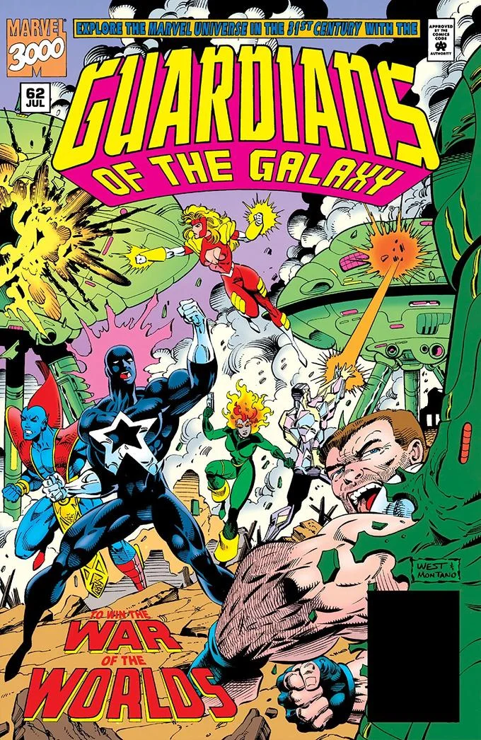 Cover of Guardians of the Galaxy issue 62 War of the Worlds comic book