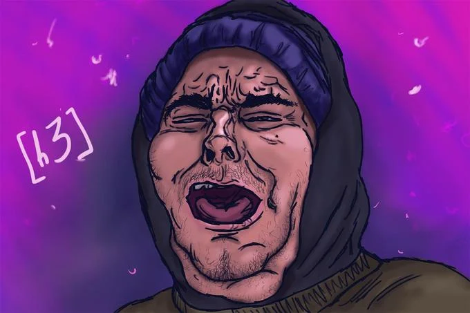 h3h3productions — Cartoon fan art of a shirtless Ethan Klein wearing a crown and flexing