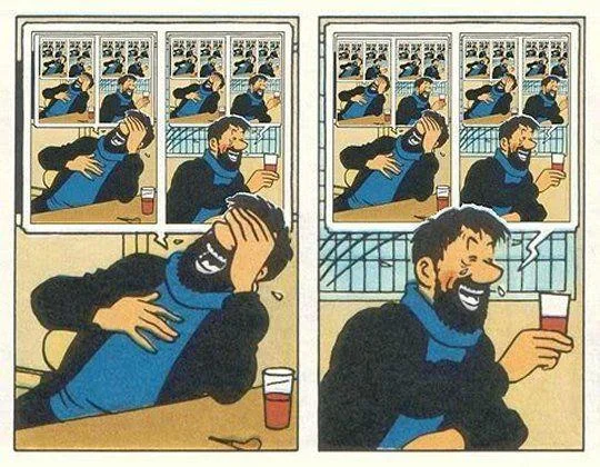 Ha Ha Ha, Oh Wow — Blank Ha Ha Ha Oh Wow Tintin meme template with empty speech bubbles