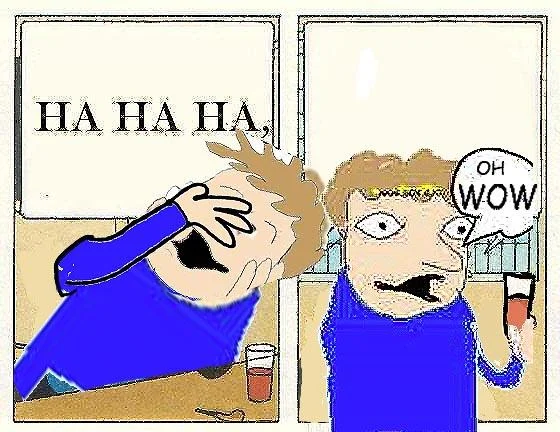 Ha Ha Ha, Oh Wow — Poorly drawn MS Paint redraw of the Ha Ha Ha Oh Wow Tintin meme