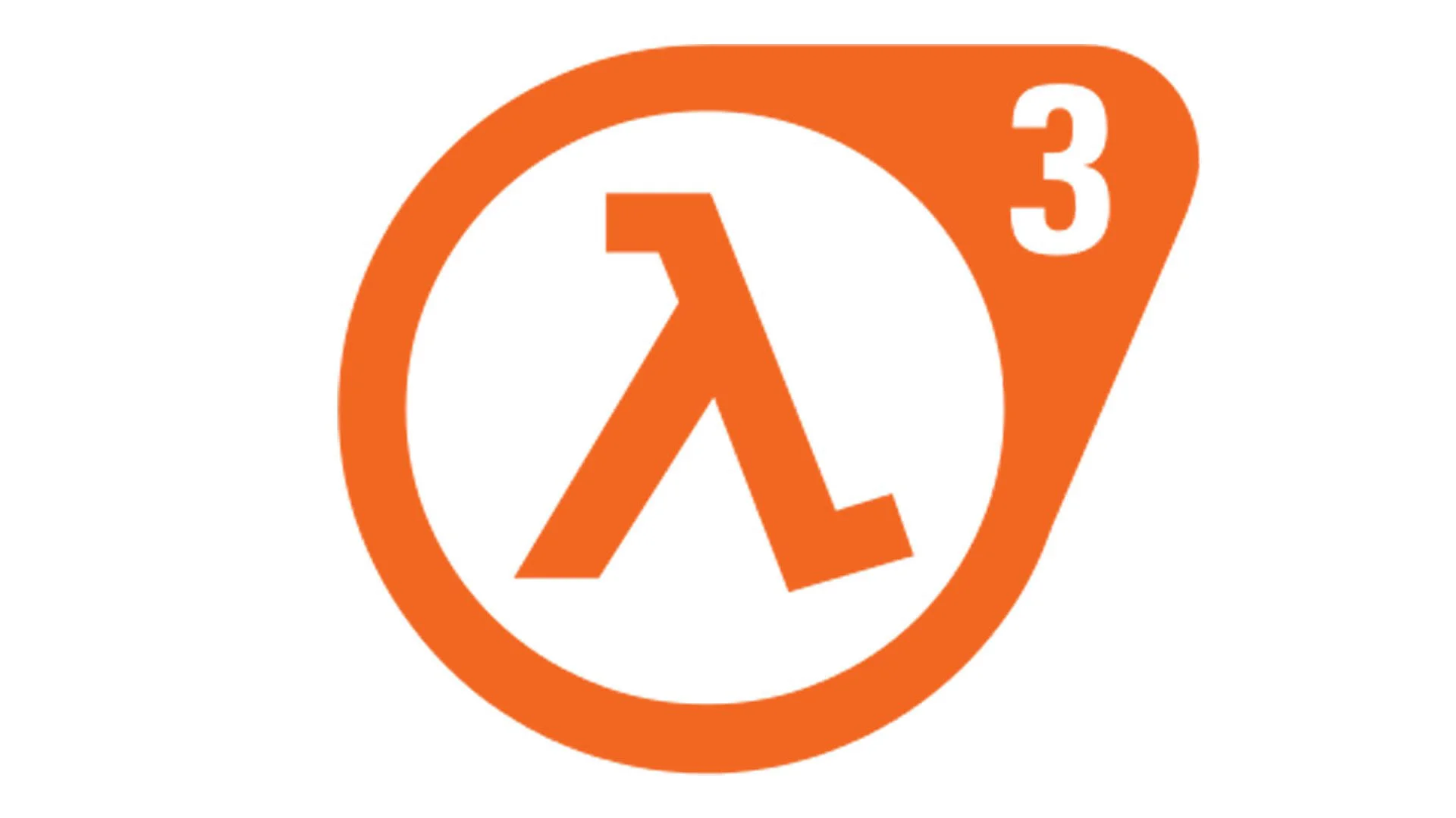 Half Life 3 Confirmed — Orange Half-Life lambda logo with a superscript 3
