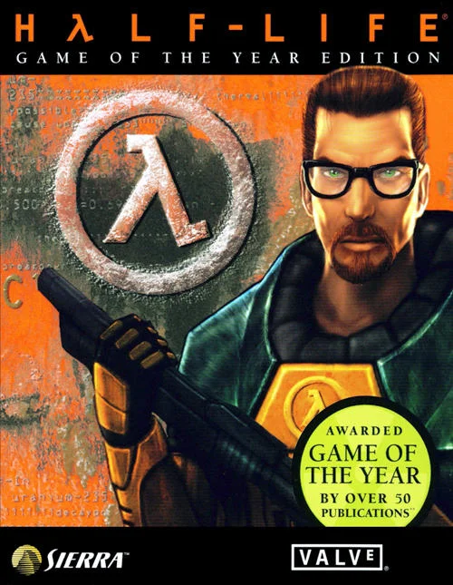 Half-Life Game of the Year Edition box art showing Gordon Freeman with a shotgun