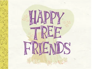 Happy Tree Friends series title logo in purple text