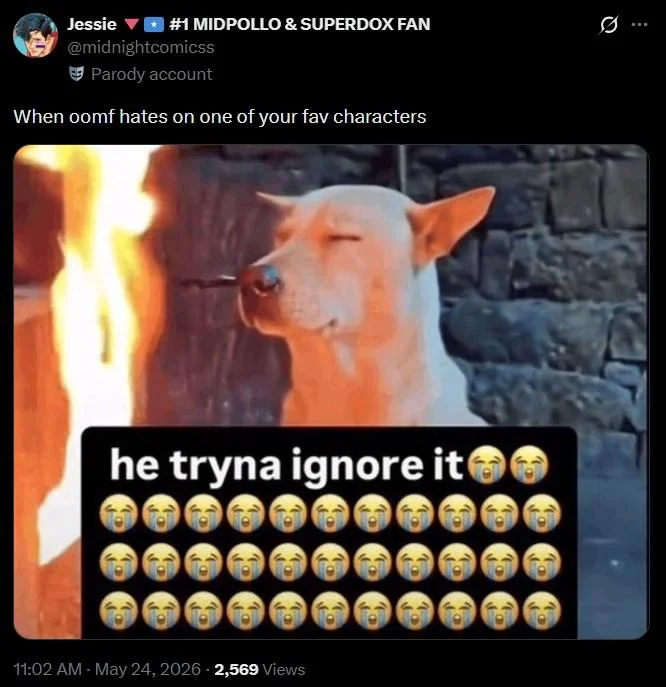 Tweet using he tryna ignore it meme about rewatching That 70s Show