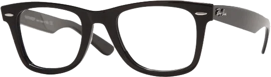 Hipster Glasses — A pair of classic black wayfarer-style thick-framed glasses shown on a clean white background.