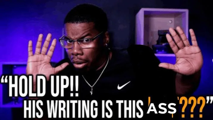 Hold Up!! His Writing Is This Fire??? — Edited RobTV thumbnail with 'FIRE' replaced by 'ASS'