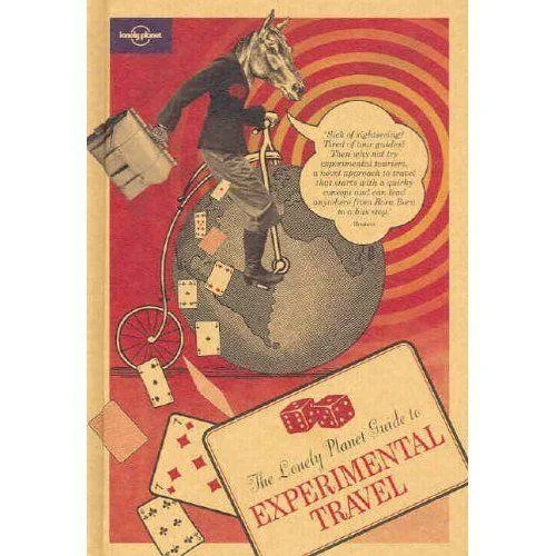 Horse Head Mask — Lonely Planet Guide to Experimental Travel book cover with horse-headed rider