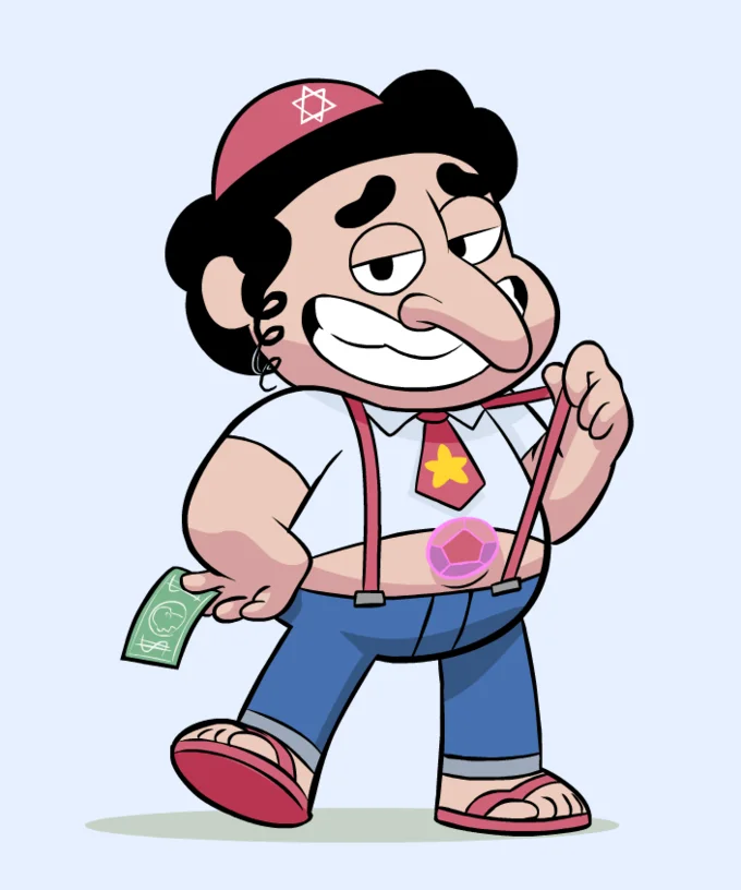 Parody Steven Universe redesign in Hotdiggedydemon's controversial style