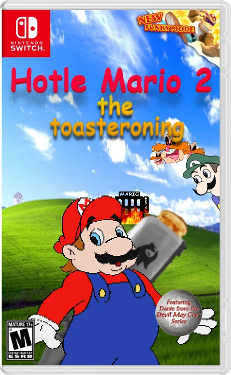 Beavis and Butt-head redrawn into the Hotel Mario intro Mushroom Kingdom background.