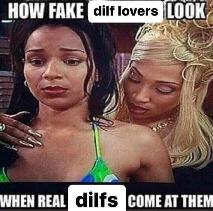 How Fake X Look When Real Y Come At Them — Meme variant reading 'How fake dilf lovers look when real dilfs come at them'