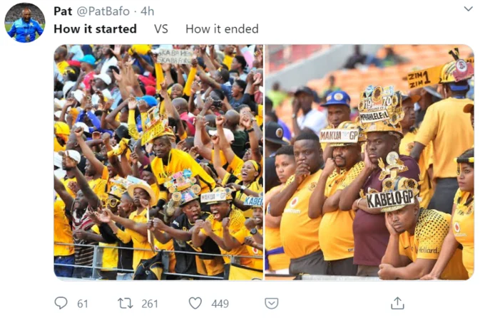 How It Started vs How It's Going — Twitter meme tracking sports fan participation from regular season to playoffs with attendance comparison.