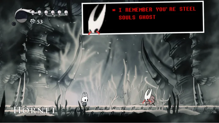 Human I Remember Youre Genocides — Hollow Knight parody with Hornet saying 'I remember you're Steel Souls ghost'