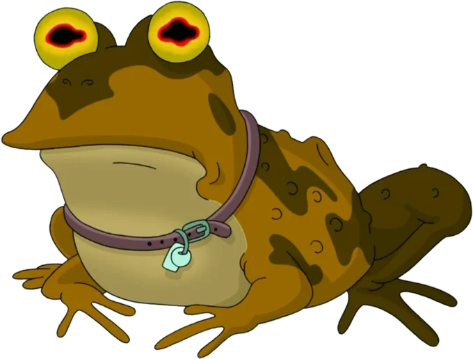 Hypnotoad character cutout with transparent background