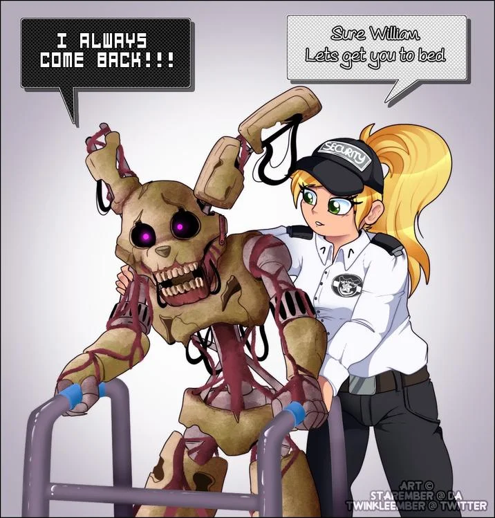 I Always Come Back (FNAF) — He protec he attac meme ending with 'he always comes bacc' featuring Springtrap