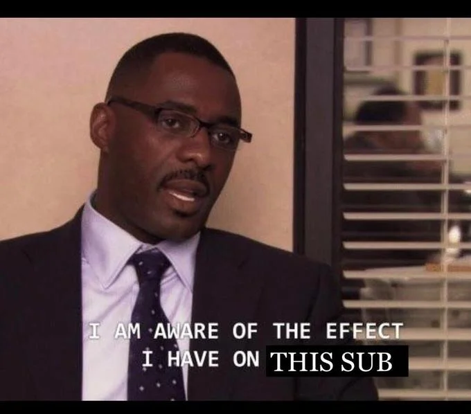 I Am Aware Of The Effect I Have On Women — Close-up of Charles Miner with modified subtitle 'I AM AWARE OF THE EFFECT I HAVE ON THIS SUB.'